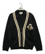 GUCCIグッチ）の古着「beeパッチカーディガン」｜ブラック