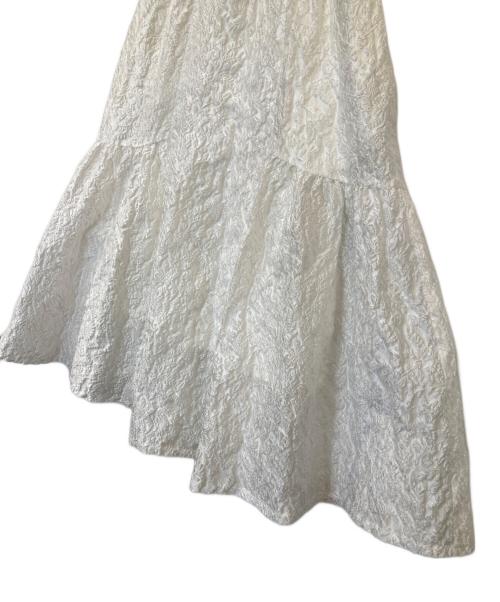 Snidel（スナイデル）Snidel (スナイデル) エンボスJQボリュームギャザースカート SWFS241179 ホワイト サイズ:1の古着・服飾アイテム