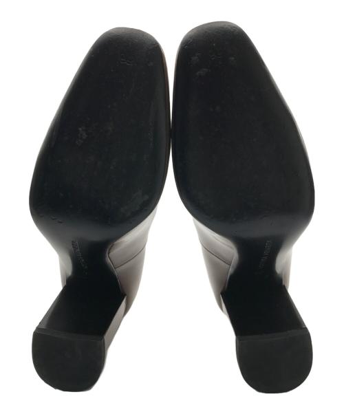 BOTTEGA VENETA（ボッテガベネタ）BOTTEGA VENETA (ボッテガベネタ) 編込パテントヒールパンプス ブラウン サイズ:35の古着・服飾アイテム