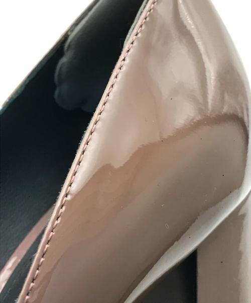 BOTTEGA VENETA（ボッテガベネタ）BOTTEGA VENETA (ボッテガベネタ) 編込パテントヒールパンプス ブラウン サイズ:35の古着・服飾アイテム