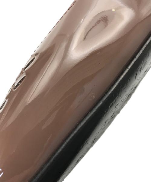 BOTTEGA VENETA（ボッテガベネタ）BOTTEGA VENETA (ボッテガベネタ) 編込パテントヒールパンプス ブラウン サイズ:35の古着・服飾アイテム