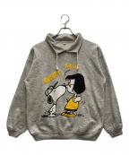 VINTAGEヴィンテージ）の古着「70's 発砲プリント スヌーピースウェット」｜グレー