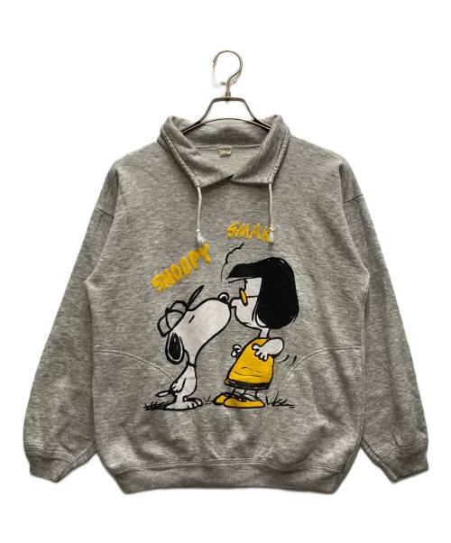 VINTAGE（ヴィンテージ）VINTAGE (ヴィンテージ) 70's 発砲プリント スヌーピースウェット グレー サイズ:Lの古着・服飾アイテム