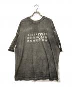 MM6 Maison Margielaエムエムシックスメゾンマルジェラ）の古着「ナンバーロゴTシャツ」｜グレー