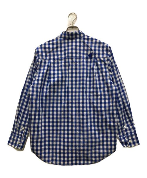 ADER error（アーダーエラー）ADER error (アーダーエラー) ギンガムチェックロゴシャツ ブルー×ホワイト サイズ:XSの古着・服飾アイテム