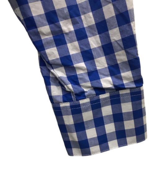 ADER error（アーダーエラー）ADER error (アーダーエラー) ギンガムチェックロゴシャツ ブルー×ホワイト サイズ:XSの古着・服飾アイテム