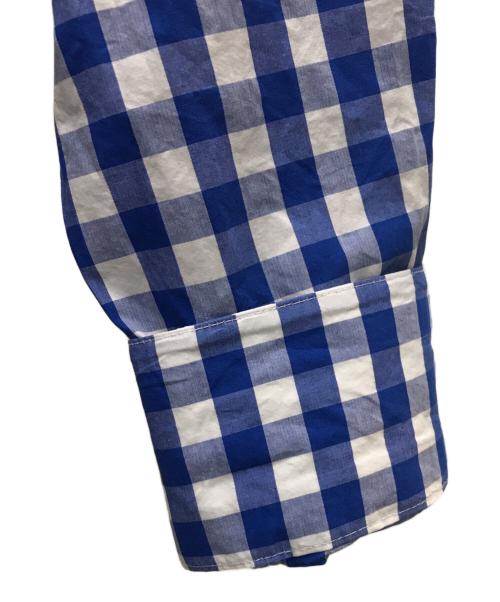 ADER error（アーダーエラー）ADER error (アーダーエラー) ギンガムチェックロゴシャツ ブルー×ホワイト サイズ:XSの古着・服飾アイテム