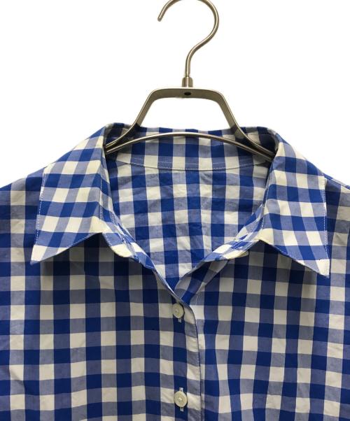 ADER error（アーダーエラー）ADER error (アーダーエラー) ギンガムチェックロゴシャツ ブルー×ホワイト サイズ:XSの古着・服飾アイテム