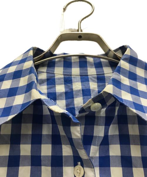 ADER error（アーダーエラー）ADER error (アーダーエラー) ギンガムチェックロゴシャツ ブルー×ホワイト サイズ:XSの古着・服飾アイテム
