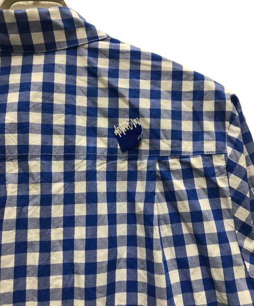 ADER error（アーダーエラー）ADER error (アーダーエラー) ギンガムチェックロゴシャツ ブルー×ホワイト サイズ:XSの古着・服飾アイテム