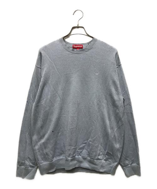 SUPREME（シュプリーム）Supreme (シュプリーム) メタリックセーター ブルー サイズ:Mの古着・服飾アイテム