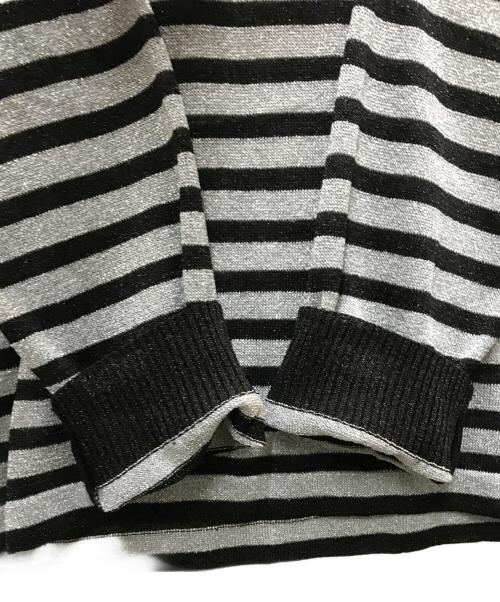 BED J.W. FORD（ベッドフォード）BED J.W. FORD (ベッドフォード) ボーダーセーター グレー×ブラック サイズ:1の古着・服飾アイテム