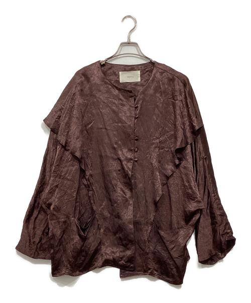 TODAYFUL（トゥデイフル）TODAYFUL (トゥデイフル) ヴィンテージサテンフリルシャツ / Vintagesatin Frill Shirts パープル サイズ:freeの古着・服飾アイテム