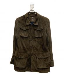 ENRICO MANDELLI×Sharon（エンリコ・マンデッリ）の古着「SUEDE SAFARI JACKET」｜カーキ