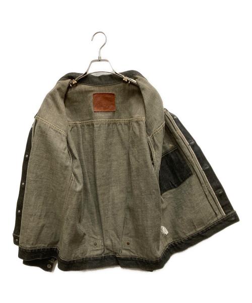 TENDERLOIN（テンダーロイン）TENDERLOIN (テンダーロイン) 1st型 シンチバック デニムジャケット グレー サイズ:Ⅿの古着・服飾アイテム