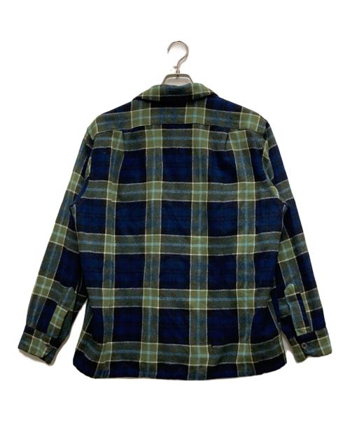 PENDLETON（ペンドルトン）PENDLETON (ペンドルトン) 60's チェックボードシャツ ネイビー×グリーン サイズ:Ⅼの古着・服飾アイテム