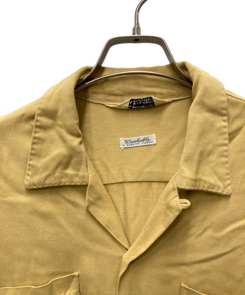 SPORTSMAN（スポーツマン）SPORTSMAN (スポーツマン) 60's オープンカラーレーヨンシャツ イエロー サイズ:Lの古着・服飾アイテム