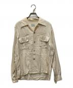 SEA ISLANDシーアイランド）の古着「50's~60's オープンカラーレーヨンシャツ」｜ホワイト