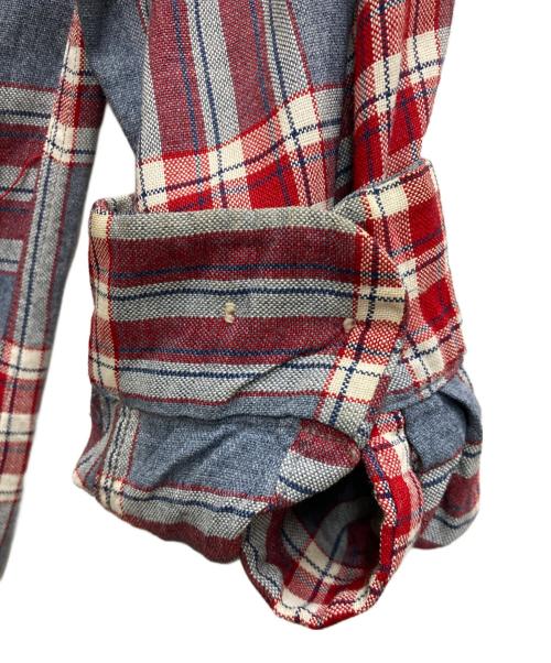 TOWN CRAFT（タウンクラフト）TOWN CRAFT (タウンクラフト) 50's～ ウールチェックオープンカラーシャツ レッド×ブルー サイズ: 15 1/2の古着・服飾アイテム