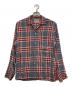 TOWN CRAFT（タウンクラフト）の古着「50's～ ウールチェックオープンカラーシャツ」｜レッド×ブルー