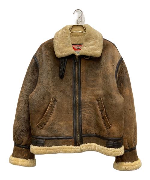 SKELLY（スケリー）SKELLY (スケリー) B-3型リアルムートンジャケット ブラウン サイズ:Ⅿの古着・服飾アイテム