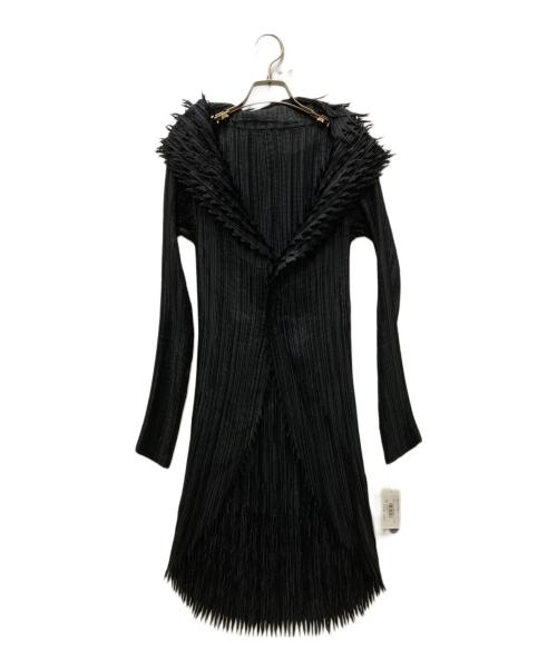 ISSEY MIYAKE FETE（イッセイミヤケフェット）ISSEY MIYAKE FETE (イッセイミヤケフェット) ドラゴンウィスカー カーディガンジャケット ブラック サイズ:3の古着・服飾アイテム