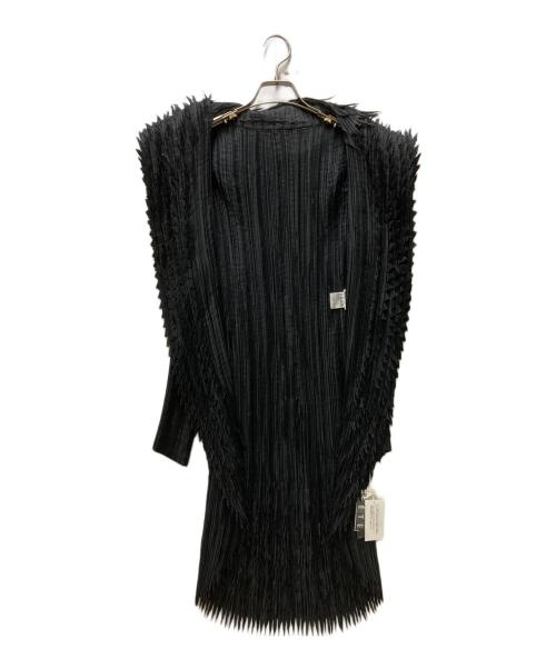 ISSEY MIYAKE FETE（イッセイミヤケフェット）ISSEY MIYAKE FETE (イッセイミヤケフェット) ドラゴンウィスカー カーディガンジャケット ブラック サイズ:3の古着・服飾アイテム