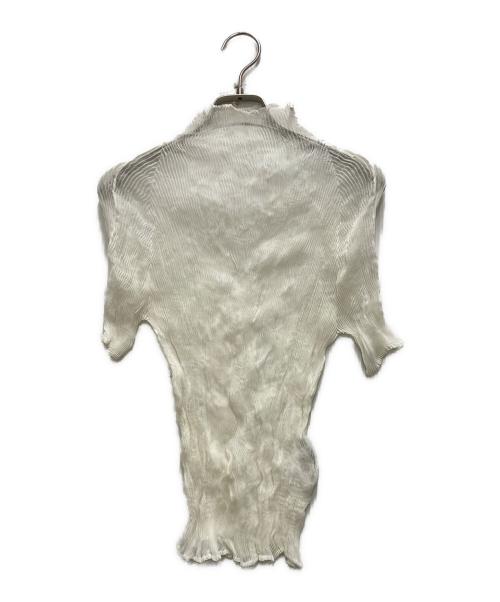 ISSEY MIYAKE（イッセイミヤケ）ISSEY MIYAKE (イッセイミヤケ) プリーツカットソー ホワイト サイズ:Mの古着・服飾アイテム