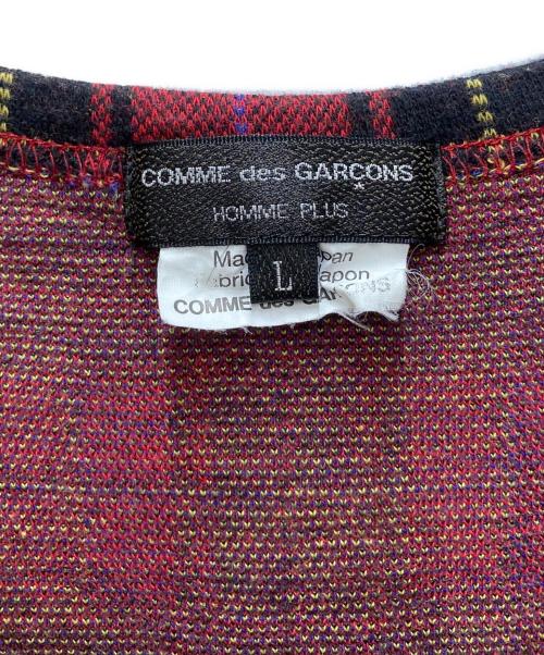 COMME des GARCONS HOMME PLUS（コムデギャルソンオムプリュス）COMME des GARCONS HOMME PLUS (コムデギャルソンオムプリュス) 20AW パッチワークTシャツ レッド サイズ:Lの古着・服飾アイテム