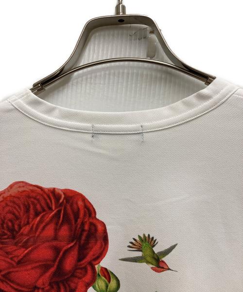 COMME des GARCONS HOMME PLUS（コムデギャルソンオムプリュス）COMME des GARCONS HOMME PLUS (コムデギャルソンオムプリュス) バックプリント メッシュ 半袖Tシャツ ホワイト サイズ:Lの古着・服飾アイテム
