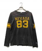 Championチャンピオン）の古着「80's フェード フットボールL/S Tee」｜ネイビー