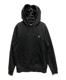 FRED PERRY（フレッドペリー）の古着「Tipped Hooded Sweatshirt」｜ブラック