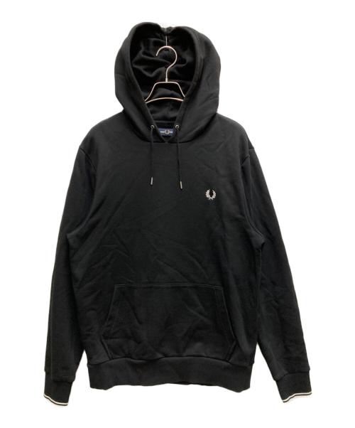 FRED PERRY（フレッドペリー）FRED PERRY (フレッドペリー) Tipped Hooded Sweatshirt ブラック サイズ:Lの古着・服飾アイテム