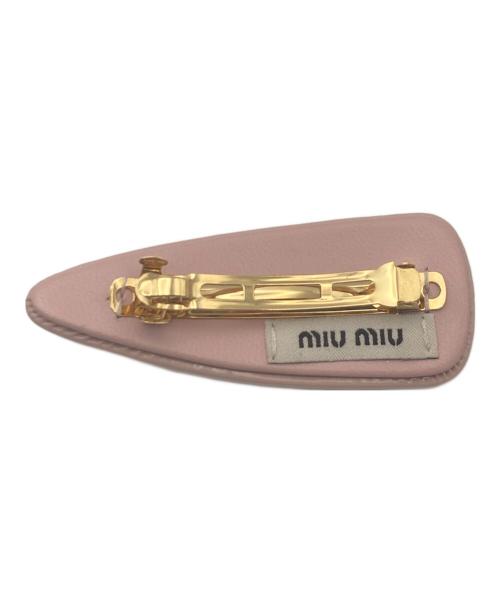 MIU MIU（ミュウミュウ）MIU MIU (ミュウミュウ) ヘアクリップ/バレッタ ピンクの古着・服飾アイテム