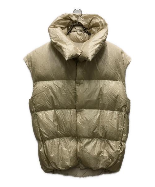 PaDD（パッド）PaDD (パッド) オーバーサイズダウンベスト ベージュ サイズ:Fの古着・服飾アイテム