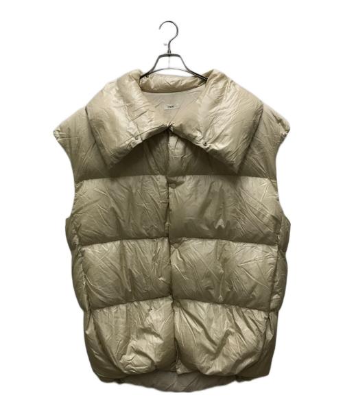 PaDD（パッド）PaDD (パッド) オーバーサイズダウンベスト ベージュ サイズ:Fの古着・服飾アイテム