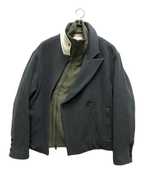 FACETASM（ファセッタズム）FACETASM (ファセッタズム) FLOWING LAYERED JACKET グリーン×グレー サイズ:3の古着・服飾アイテム