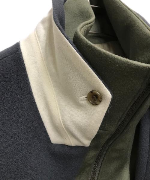 FACETASM（ファセッタズム）FACETASM (ファセッタズム) FLOWING LAYERED JACKET グリーン×グレー サイズ:3の古着・服飾アイテム