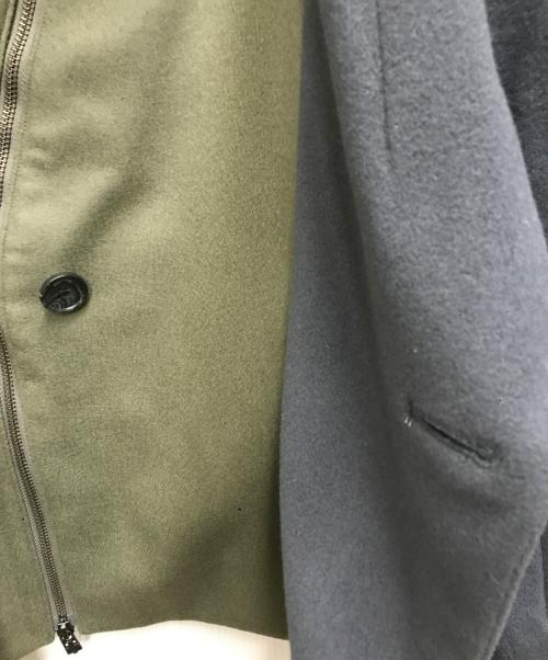 FACETASM（ファセッタズム）FACETASM (ファセッタズム) FLOWING LAYERED JACKET グリーン×グレー サイズ:3の古着・服飾アイテム