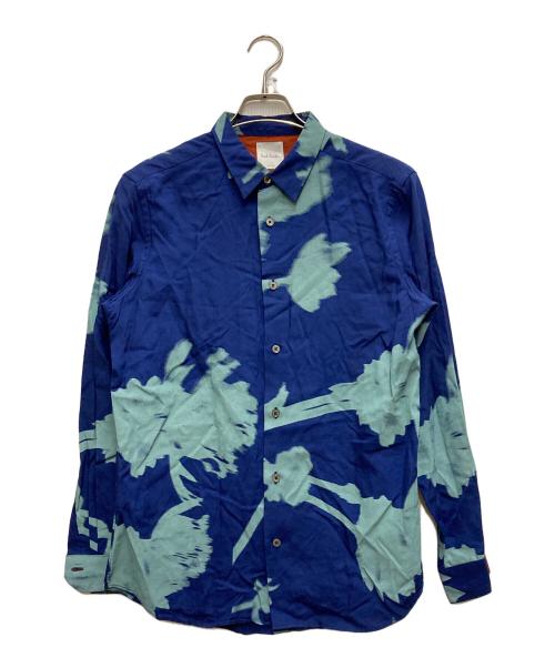 PAUL SMITH（ポールスミス）PAUL SMITH (ポールスミス) SCREEN FLORAL SHIRT ネイビー サイズ:Ⅿの古着・服飾アイテム