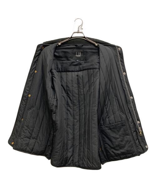 dunhill（ダンヒル）dunhill (ダンヒル) レザーパイピングキルティングカーコート ブラック サイズ:Sの古着・服飾アイテム