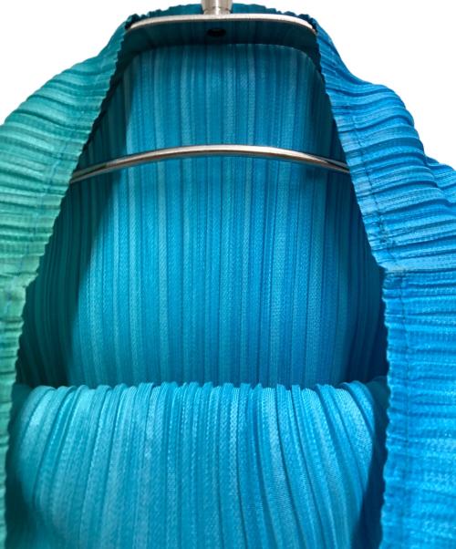 PLEATS PLEASE（プリーツプリーズ）PLEATS PLEASE (プリーツプリーズ) グラデーションプリーツカットソー ブルー×グリーン サイズ:FREEの古着・服飾アイテム