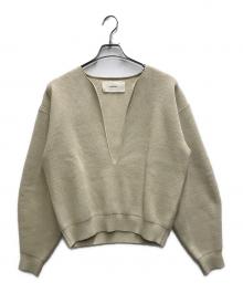 TODAYFUL（トゥデイフル）の古着「Slit Neck Knit」｜ベージュ