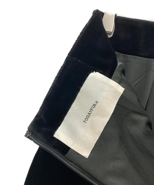 TODAYFUL（トゥデイフル）TODAYFUL (トゥデイフル) Pencil Velour Skirt ブラック サイズ:38の古着・服飾アイテム