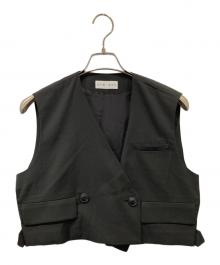 RIM.ARK（リムアーク）の古着「Back balloon short vest（バックバルーンショートベスト）」｜ブラック