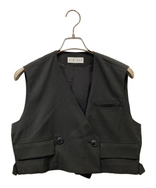 RIM.ARK（リムアーク）RIM.ARK (リムアーク) Back balloon short vest（バックバルーンショートベスト） ブラック サイズ:Freeの古着・服飾アイテム