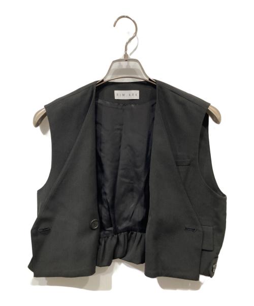 RIM.ARK（リムアーク）RIM.ARK (リムアーク) Back balloon short vest（バックバルーンショートベスト） ブラック サイズ:Freeの古着・服飾アイテム