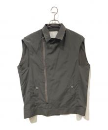 RIM.ARK（リムアーク）の古着「Over sized riders vest（特大ライダーズベスト）」｜グレー