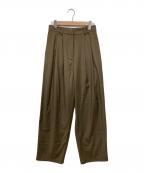 RIM.ARKリムアーク）の古着「W tack wide slacks」｜ブラウン