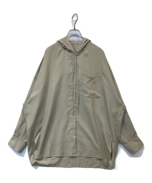 crewre（クルー）crewre (クルー) フルダルスパンフードシャツ ベージュ サイズ:3の古着・服飾アイテム